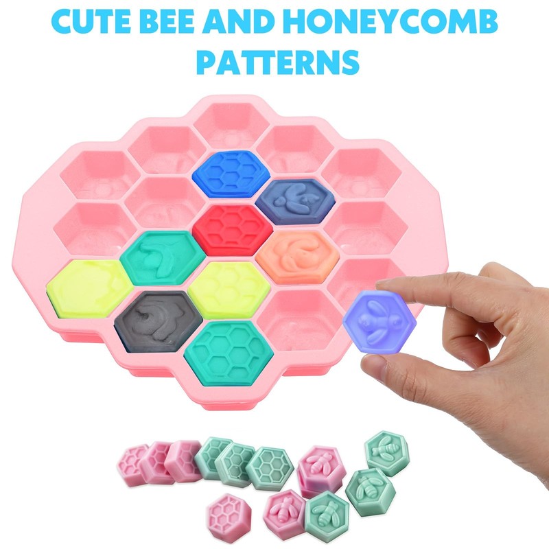 Versatile Honey Comb Silicone Mold, 19 Cavity Bee Silicone Honeycomb Mold for... gallery
