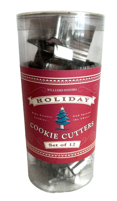 Williams Sonoma Holiday Cookie Cutter Set of 12 Gingerbread Man Tree Santa Angel