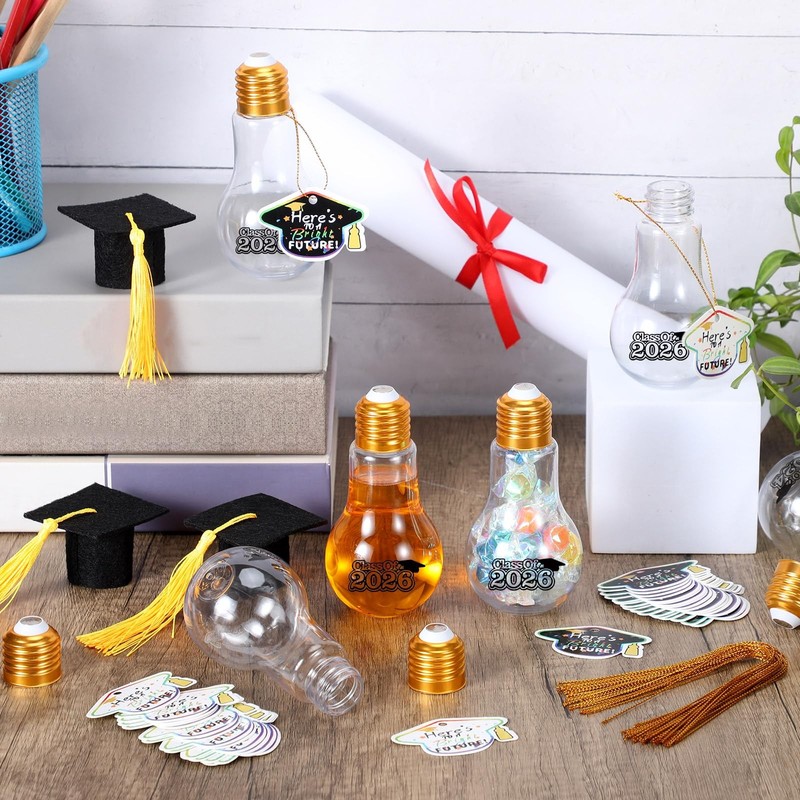 36 Pcs Graduation Party Favors Light Bulb Candy Jars Class of 2026 Graduation... gallery