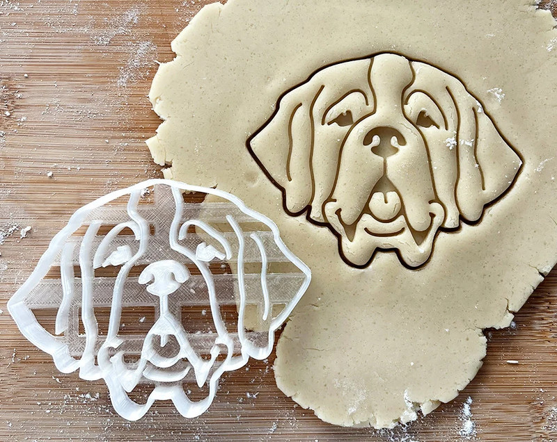 Saint Bernard Cookie Cutter, Dog Portrait Cutter