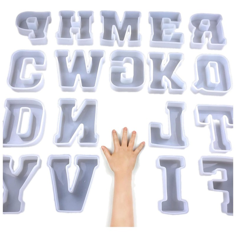 26 Pack English Alphabet Silicone Letter Mold