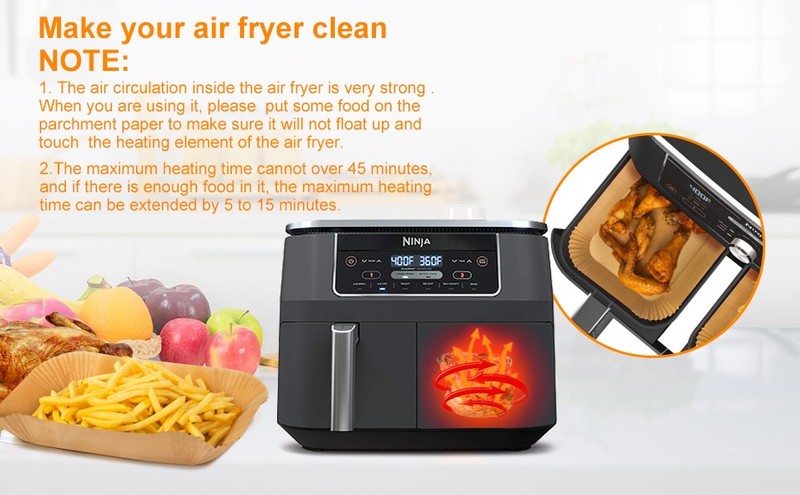 Air Fryer Disposable Liners, Air Fryer Liners Rec 8.6x 5.5'', Air gallery