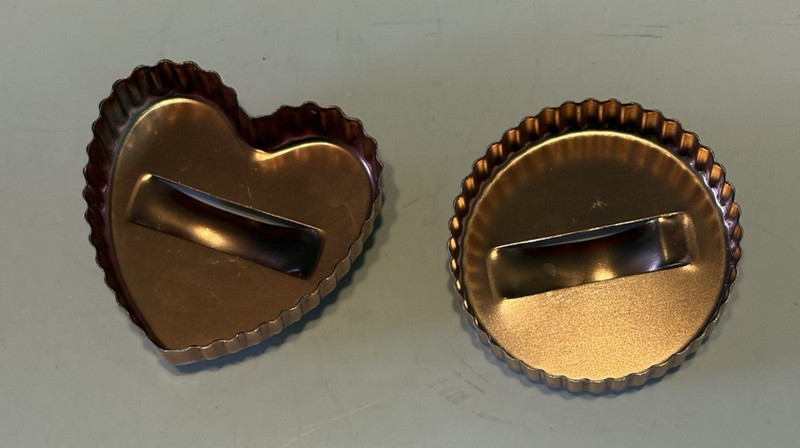 2 Copper Cookie Cutters - Heart & Circle gallery