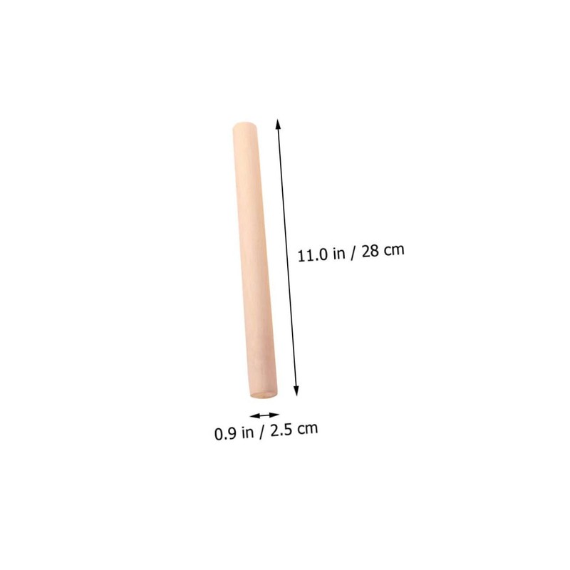 LABRIMP 10pcs Rolling Pin Wooden Dough Roller French 28X2.5cm, As Shown gallery