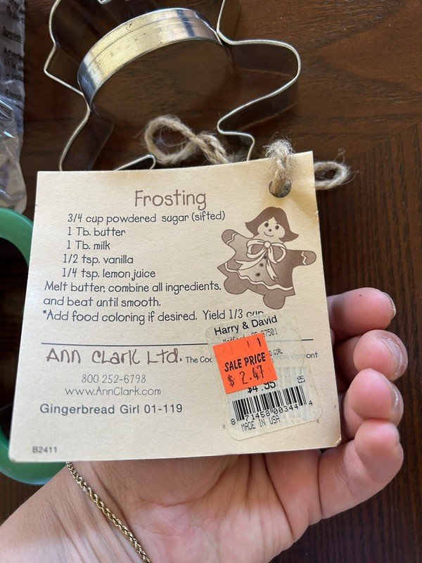 Ann Clark Cookie Cutter Gingerbread Girl & Snowman USA Bakeware 01-063 01-119 gallery