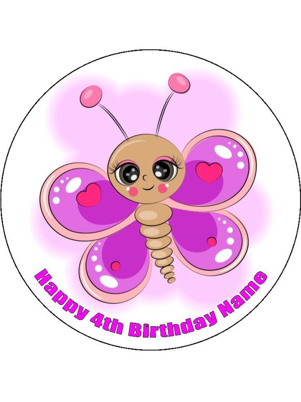 Butterfly Edible Wafer Cake Topper Birthday Cake & Cupcake Decorations (2 Sizes)