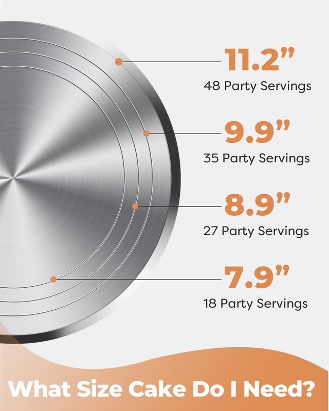 Aluminium Alloy Revolving Cake Stand 12 Inch Rotating Cake Turntable for Cake... gallery
