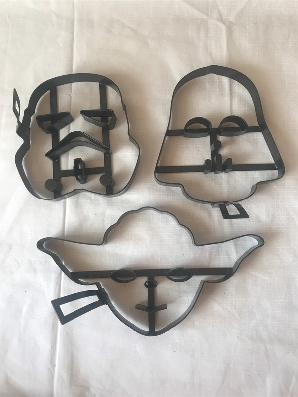 Set Of 3 Star Wars Pancake Molds/Cookie Cutters~Stormtropper, Yoda, Darth Vader