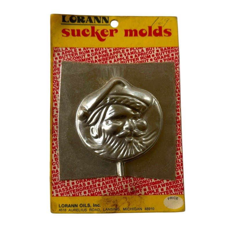 Vintage Lorann Sucker Molds Lollipop & Candy Making Santa Christmas Design