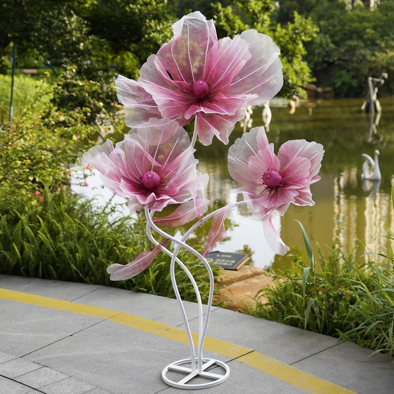 Giant Flowers for Decorat with Stand,Floor Standing Oversized Lar