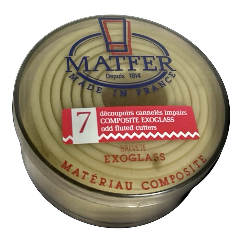 Matfer Bourgeat Exoglass Round Pastry Cutter Rings Set of 7 France w/ Case