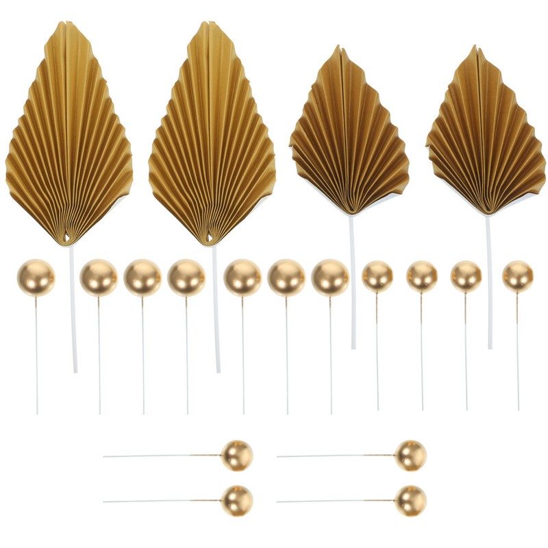 1 Se Of Diy Palm Leaves Decorating Party Cake Balls Decorations Cupcake Topper gallery