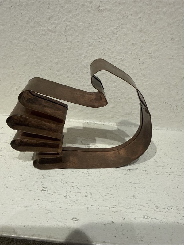vintage copper hand mold cookie cutter baking baker bake body part