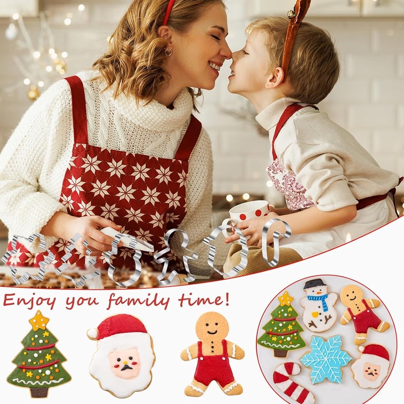 Ultimate Holiday Cookie Cutter Set - 7 Pieces in Festive Shapes for Baking Joy gallery