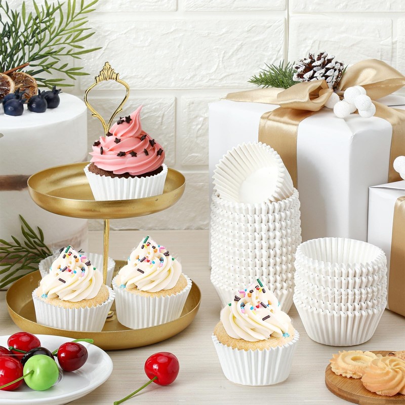 5000 Pcs White Cupcake Liners - Disposable Baking Cups for Muffins, Parties & Ev gallery