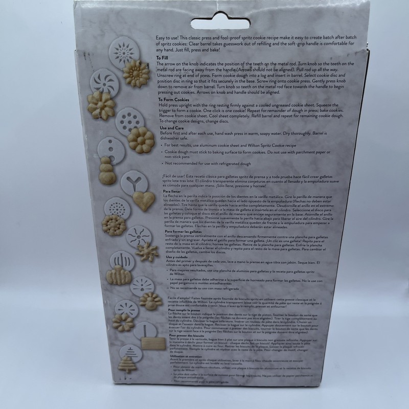 Wilton Simple Success Cookie Press Including 12 Discs NIB Sealed gallery