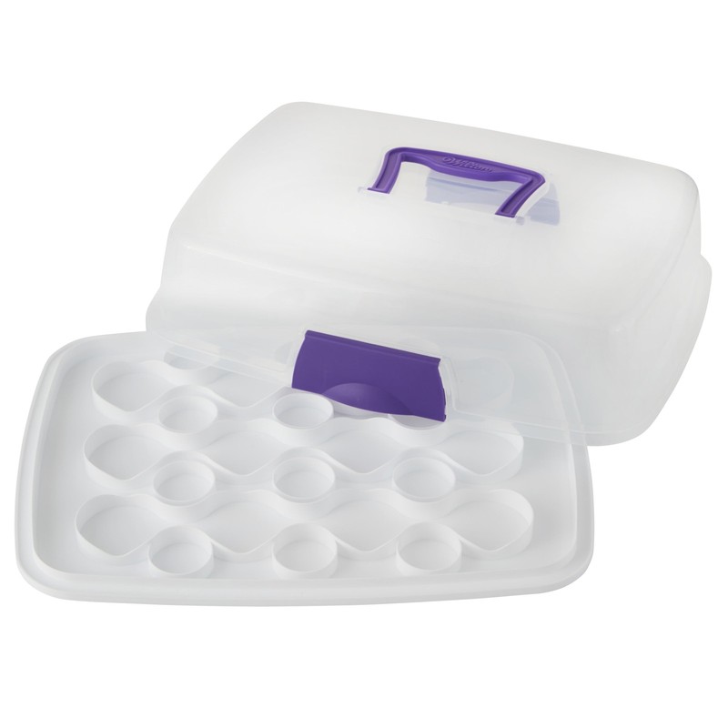 Oblong Cake and Cupcake Carrier, Practical Cupcake Container, Plastic gallery