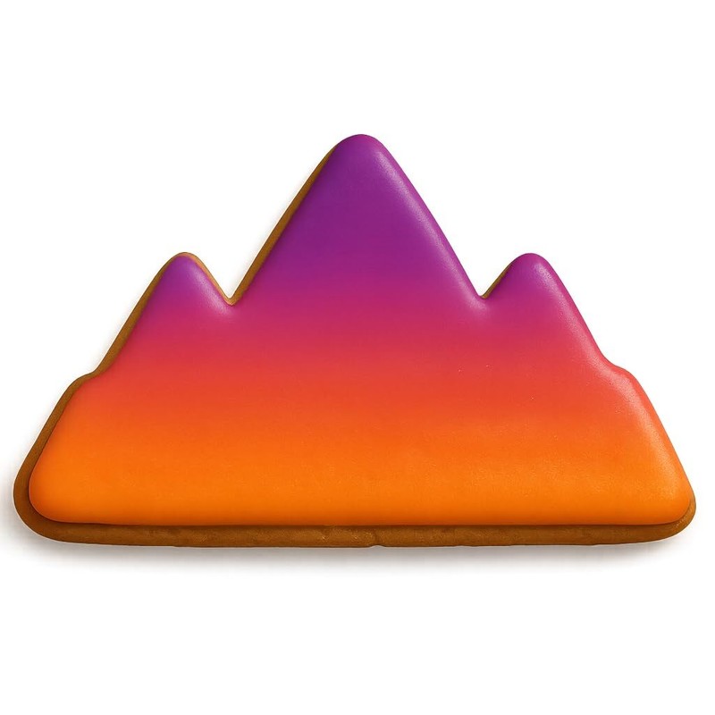 Mountains Cookie Cutter - 4.25 x 2.25 inches (Random Color) gallery