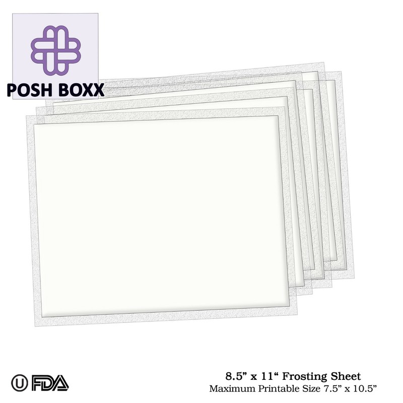 24 SHEETS OF BLANK FROSTING SHEETS / ICING SHEETS / EDIBLE PAPER TOPPER 8.5"x11"