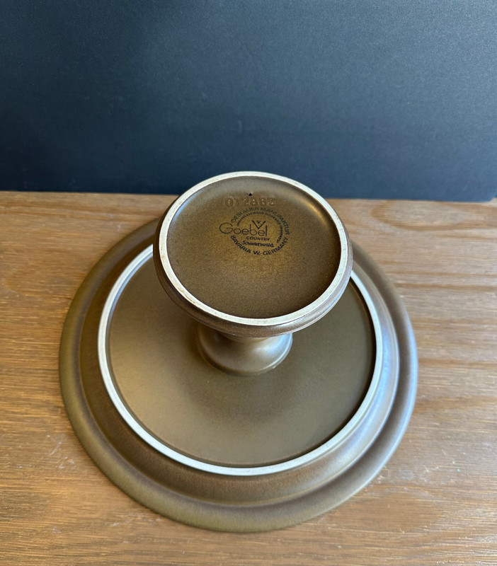 Modern Oeslauer German Goebel Schwarzwald Pedestal Cake Stand 12 1/2" ceramic gallery
