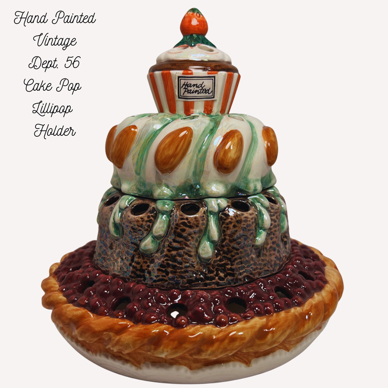 Cake Pop Stand 43 Hole Ceramic Lollipop Holder Display Vintage Dept. 56