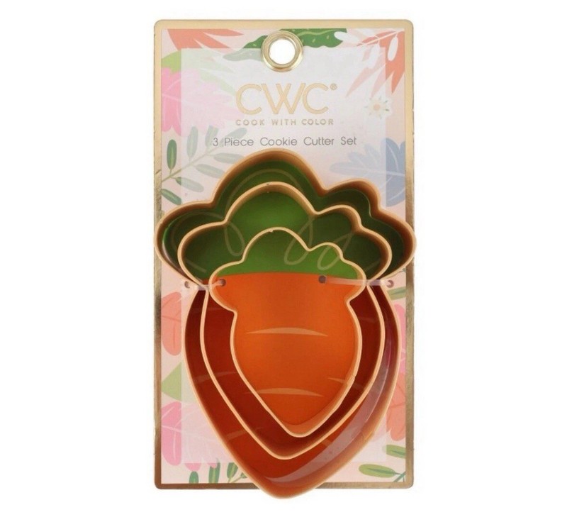 CWC 3 piece carrot cookie carrot set Spring Easter 5″ 4″ and 3″