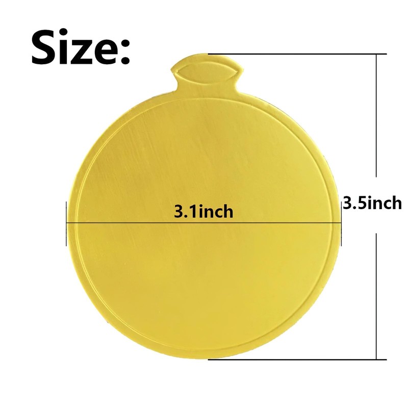 Mini Round Golden Cardboard Cake Base, Mousse Cake Boards 100PCS Paper Plates... gallery