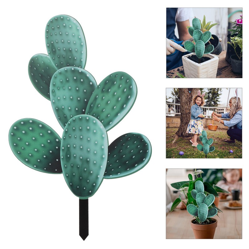 Cactus Stake Decor Outdoor Stake Garden Plants Stake Ornament for Yard Patio gallery