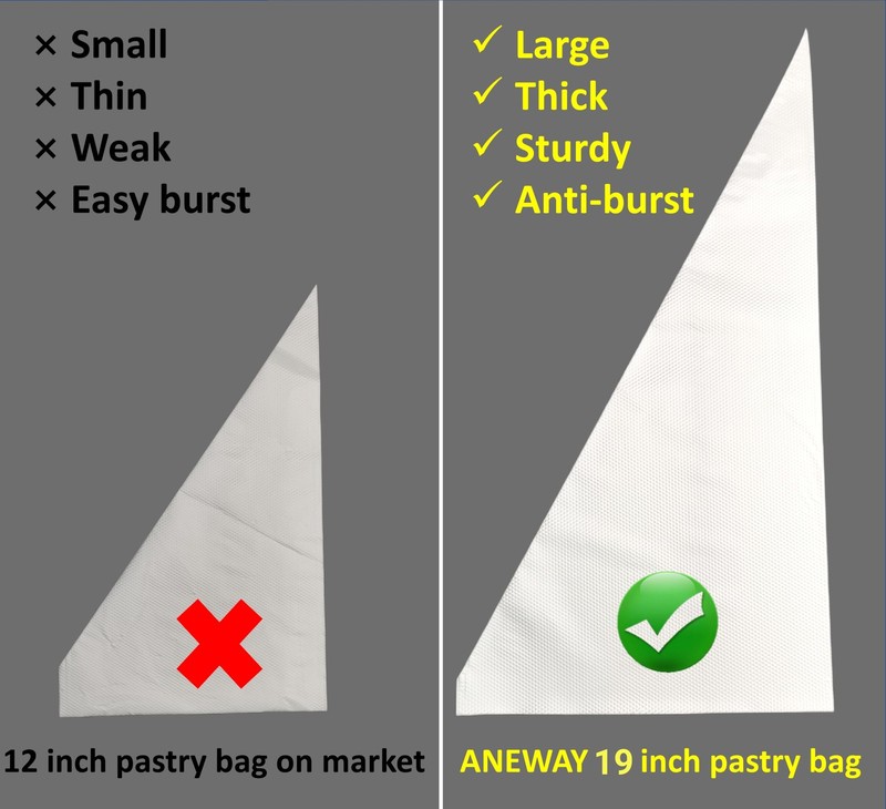 19 Inch Piping Bags,200 Pack Disposable Pastry Bags,Extra Large Thick Anti-Bu... gallery