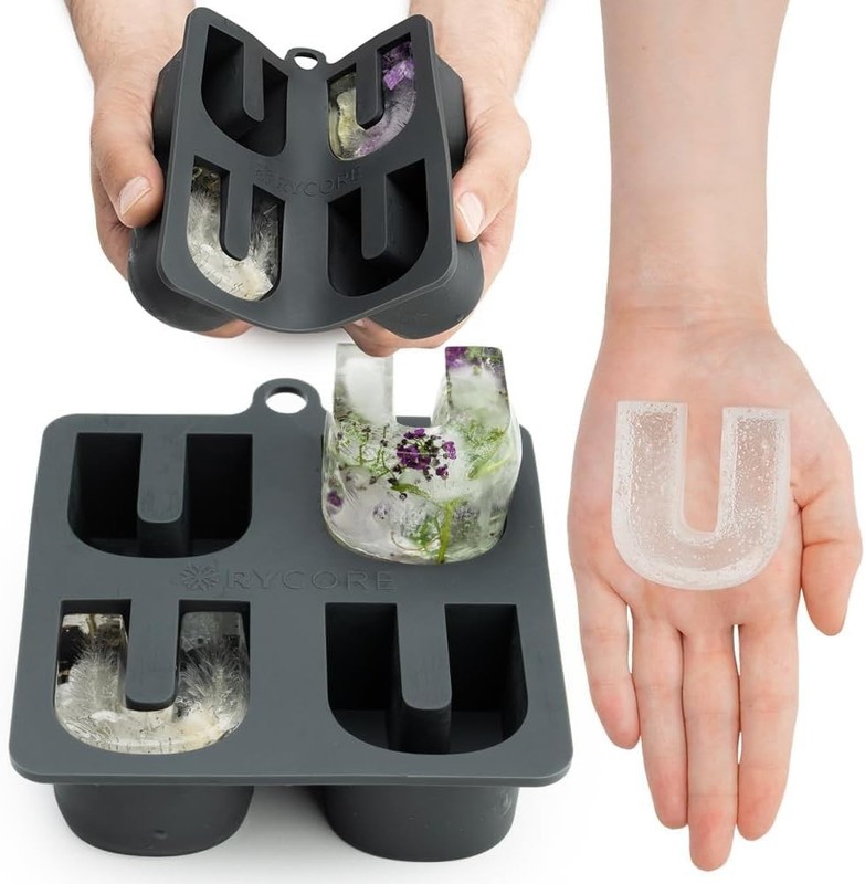 Versatile 2-Inch Letter U Silicone Mold - Ideal for Ice Cubes & Chocolate gallery
