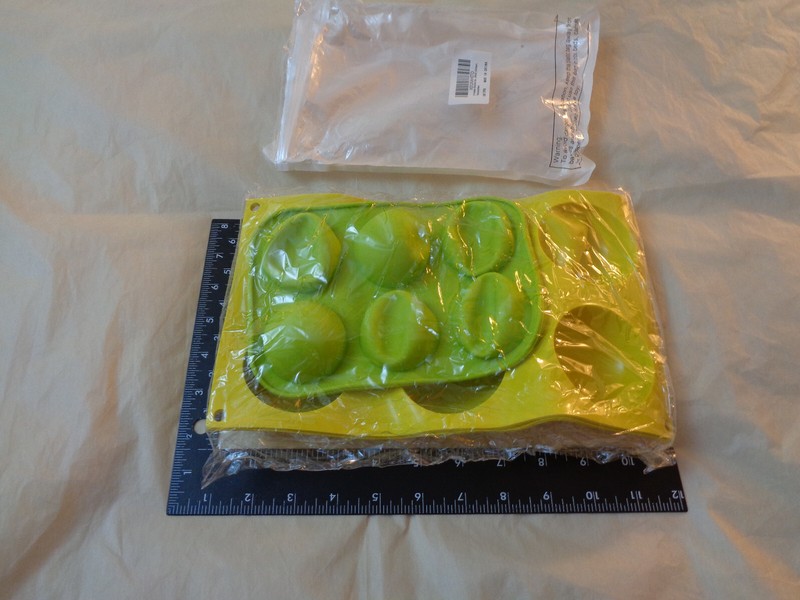 *** 4X 6 Hole Semi-Sphere Round Silicone Mold 2 each of 2 sizes *** LOOK *** gallery