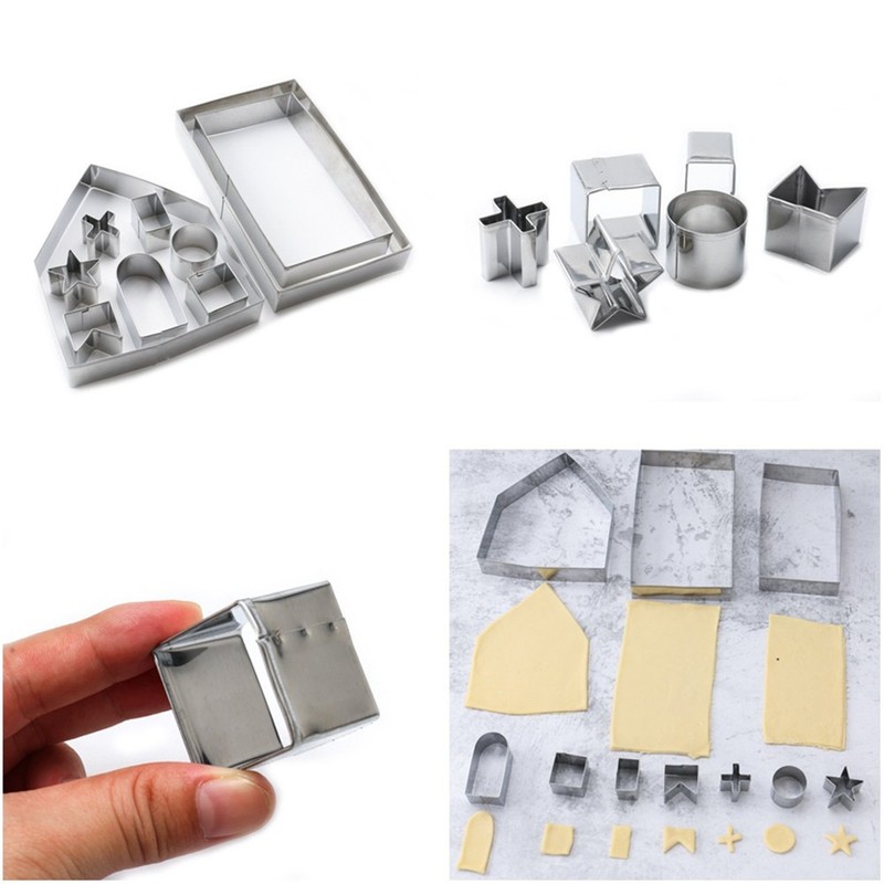 10 PCS Biscuit Mould Christmas Cookie Cutters Stainless Steel Baking Mold gallery