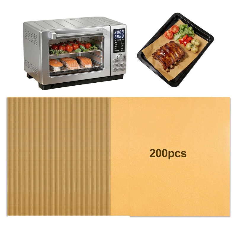 200PCs Air Fryer Parchment Paper Liners Compatible with 16×24 inches, White
