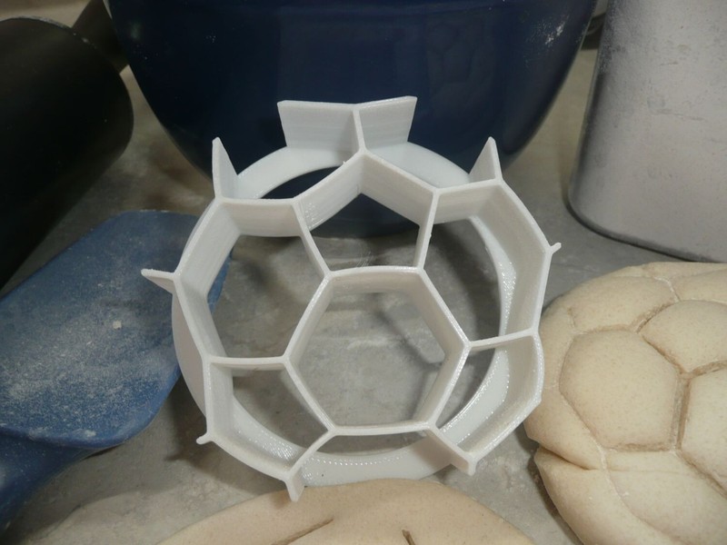 SOCCER BALL SET OF 2 SIZES CONCHA COOKIE CUTTER MEXICAN SWEET BREAD STAMP PR1765 gallery