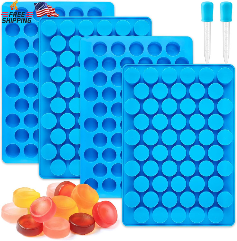 JOERSH round Candy Molds Silicone Molds for Hard Candy, Gummy, Caramels, Chocola gallery