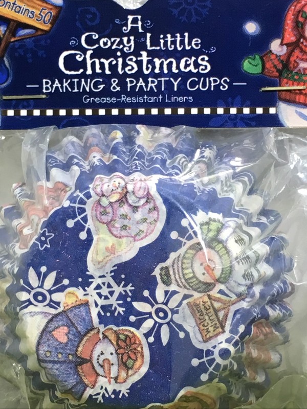 Set of 2 Vintage Christmas Cupcake Liners Grease Resistant Brother Sister 1999 gallery