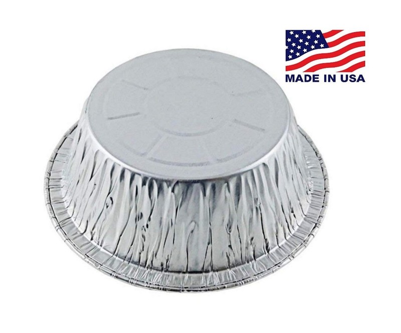 Pactogo 5 3/4" Aluminum Foil Meat Pot Pie Pan w/Clear Dome Lid Disposable 12 ... gallery
