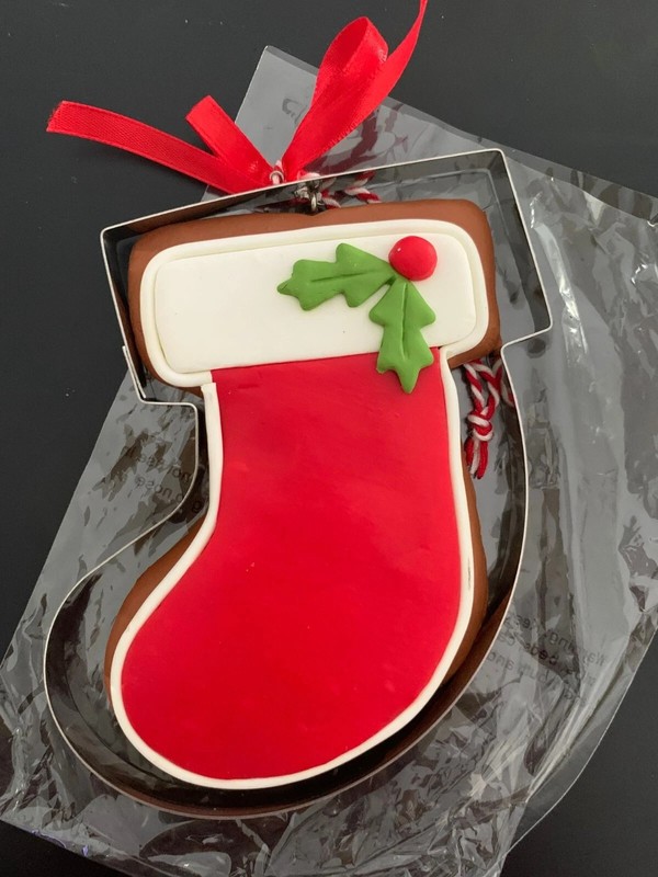 burton + BURTON Sugar Sprinkle Cookie & Cutter Christmas STOCKING Ornament NWT
