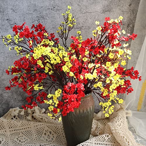 10 Pcs Babys Breath Artificial Flowers Real Touch Fake Flowers Silk Plants Red gallery