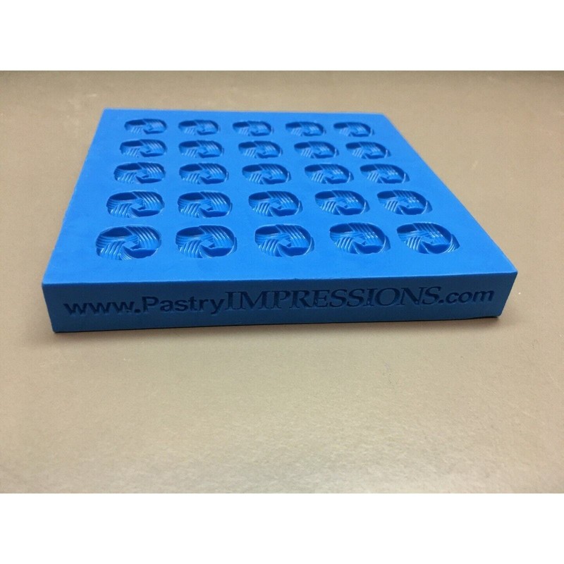Twisted Knots Food Grade Silicone Mold by Pastry Impressions - 25 knots gallery