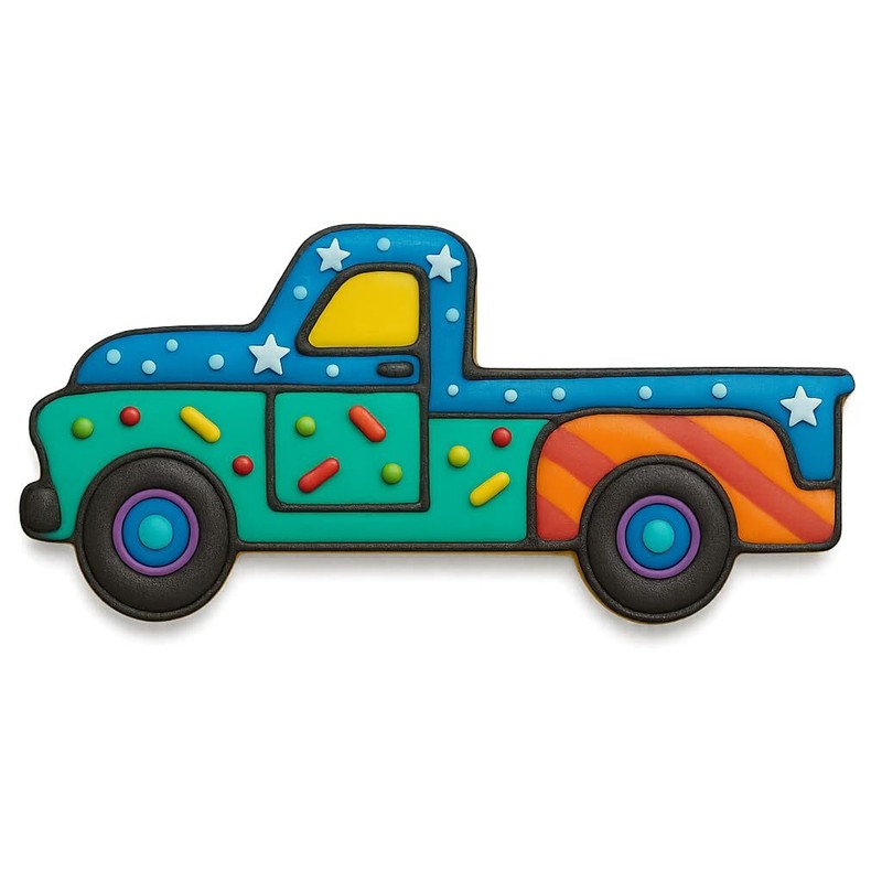 Vintage Pickup Truck Cookie Cutter & Stamp - 4.25x2 Inches (Random Color) gallery