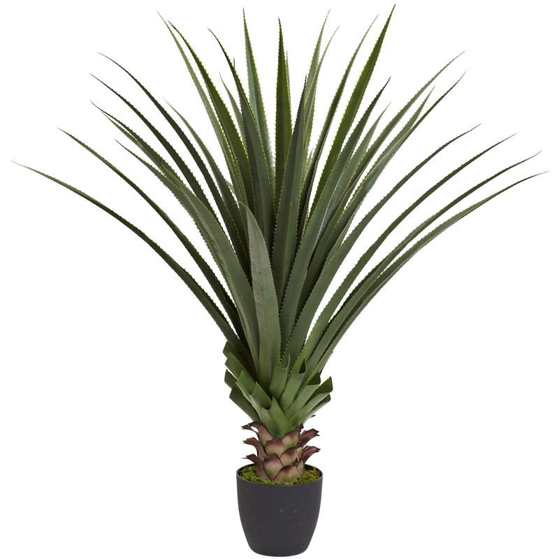 Nearly Natural 4Ft Artificial Spiked Agave Plant Faux Succulent Greenery For