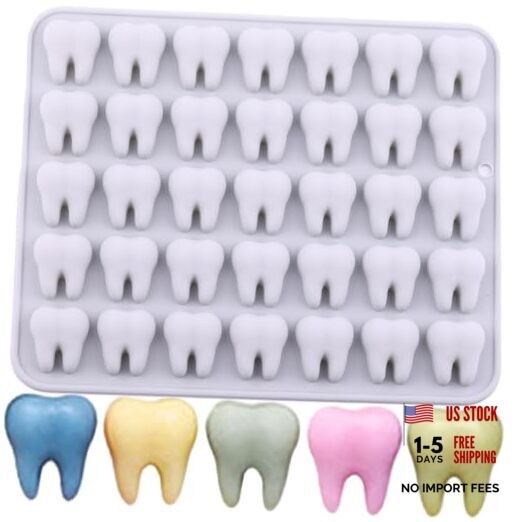 35 Cavity Mini Tooth Silicone Candy Mold 3D Small Molar Molds For Gummy Candy B