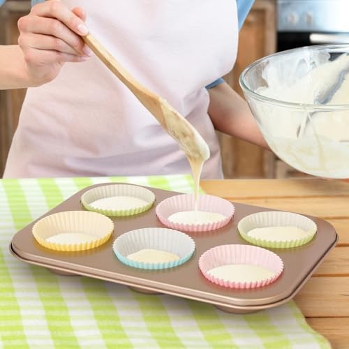 Standard Cupcake Liners 100 Pack, Colorful Paper Baking Cups Food Buffalo Plaid gallery