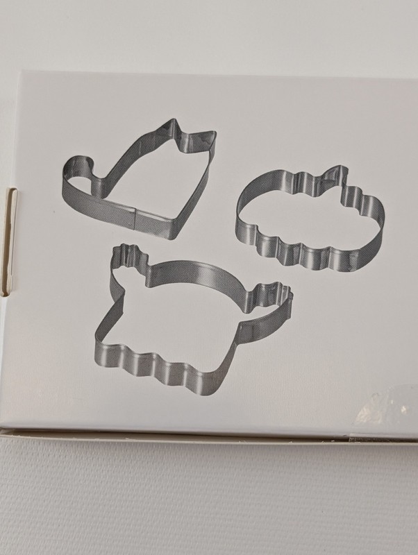 Ikea Kustry Pastry Cutter set of 3 Ghost Cat Pumpkin Stainless Steel New gallery