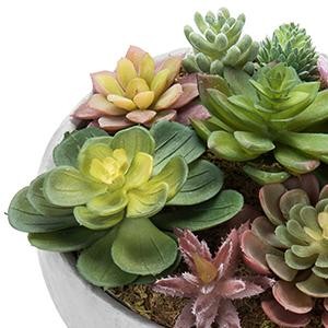 My 8 Inch Round Modern Artificial Succulent Arranment Potted in Gray gallery