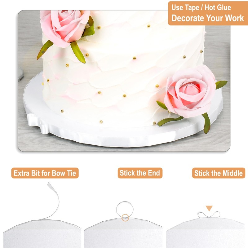10 Pk 12" Cake Drums 1/2" Thick Free Prop Tool Ribbon Included gallery