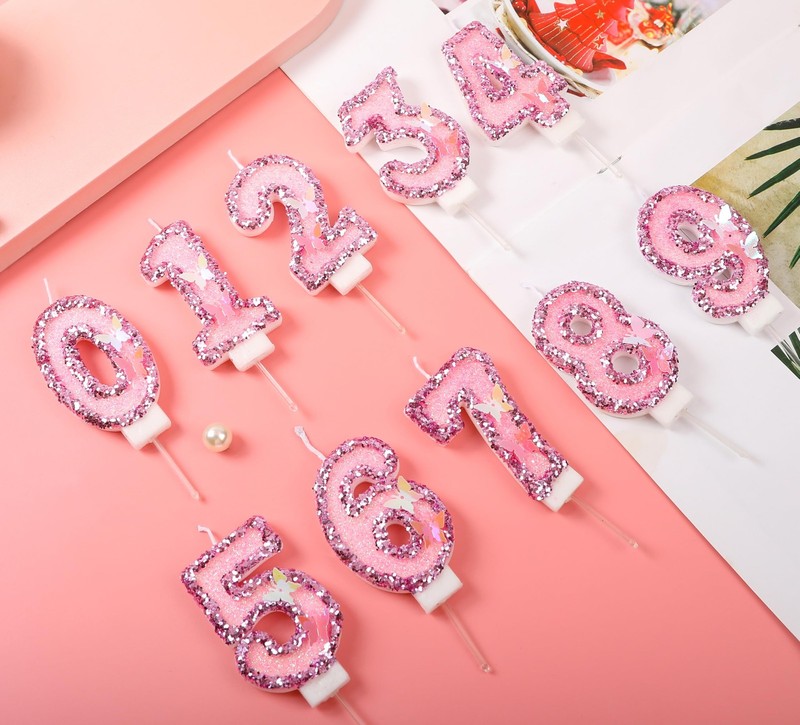 Kinsynko Number 18 Candle Pink Sequins 18 Birthday for Princess gallery