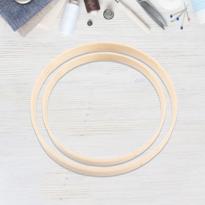 10pcs Bamboo Wreath Hoop: Dream Catcher Rings - 9.8in and 11.8in Macrame Floral gallery