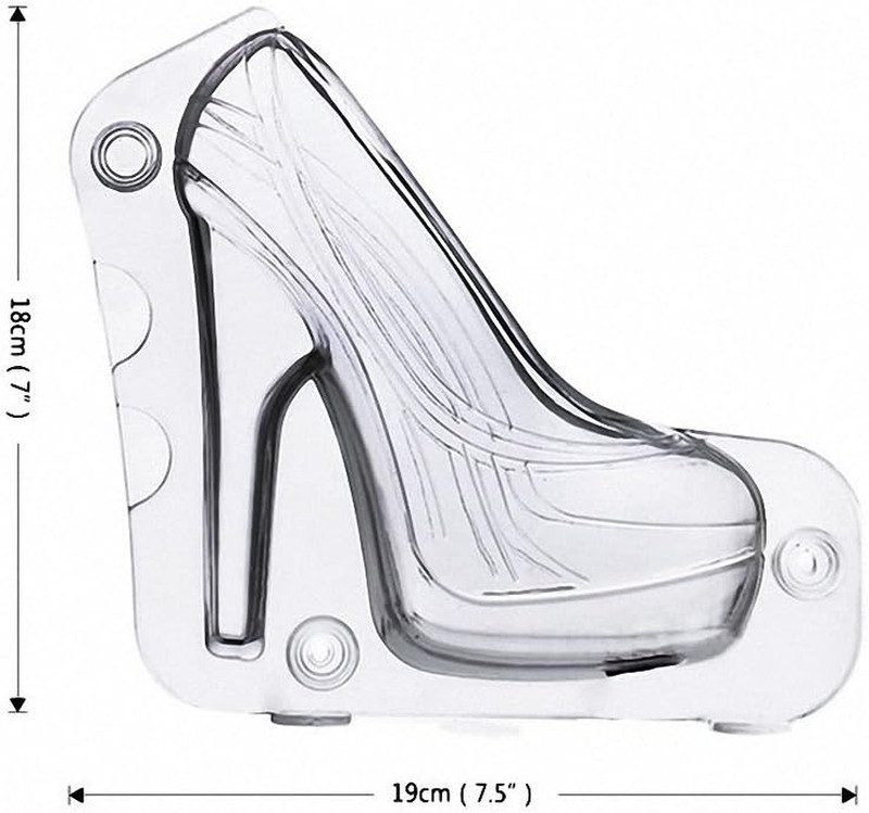 Comkit Large Life Size 3D Plastic High Heel Shoe Mold for Chocolate Fondant Cand gallery